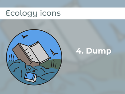 Dump Icon dump ecology icon set vector