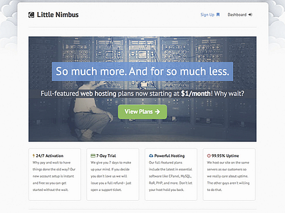 Little Nimbus Landing Page