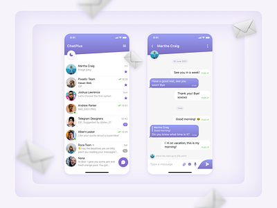 Messenger | App app application bar branding chat cute design emoji figma ios light menu messenger ui ux vector