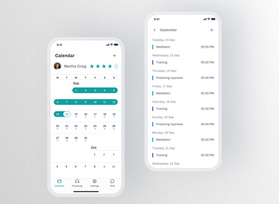 Calendar | IOS APP android app application branding calendar design figma green ideas ios iphone menu mockup plan ui user friendly ux vector web