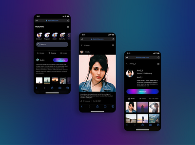 Web app | Live video 2022 3d android app branding dark theme design figma follow illustration ios light theme logo network top ui ux vector web