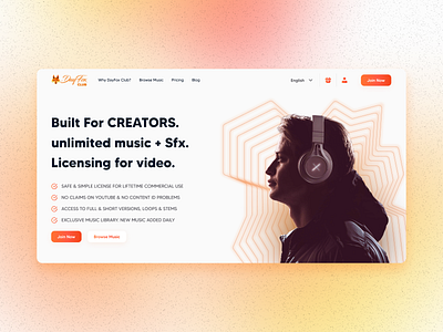 Landing Page | Music