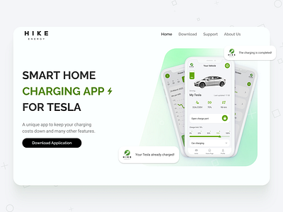 Website design: landing page for charging app