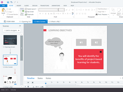 Learning Objectives articulate 360 articulate 360 design interactive learning objectives states storyline