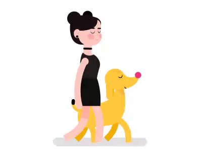 Daily routine👧🏻🐕 2d 2danimation adobe adobe illustrator aftereffects animal animation character character design characterdesign concept cycle dog gif girl illustration motion motion design original walk