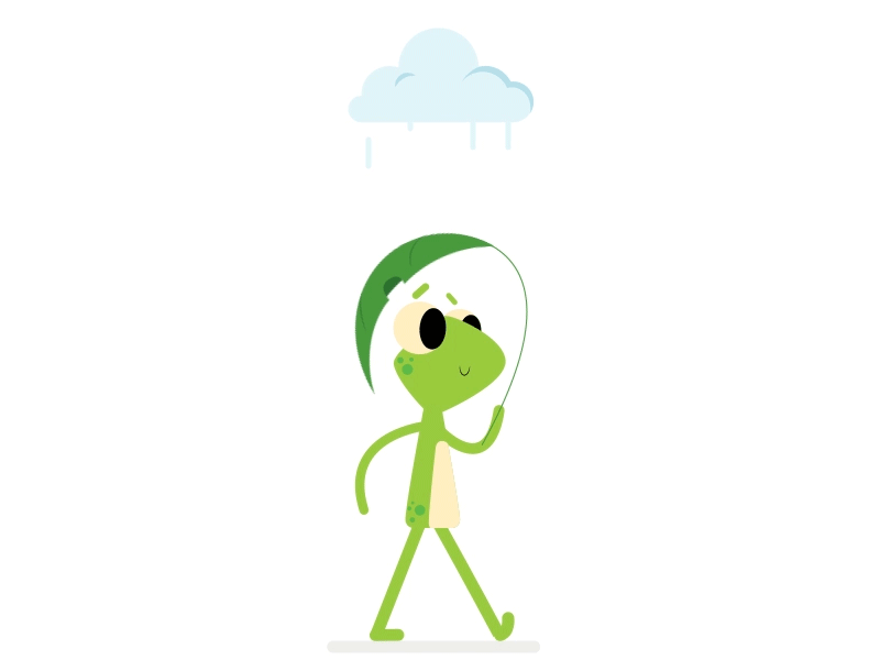 walking frog 🐸 2d 2d animation adobe adobe aftereffects adobe illustrator aftereffects animal animation character concept design frog gif illustration layers learning loop motion motion design rain