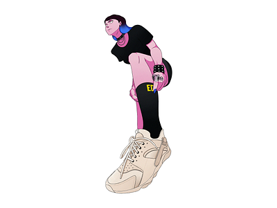 Ready for festival 👟 art character colors digital festival girl illustration people