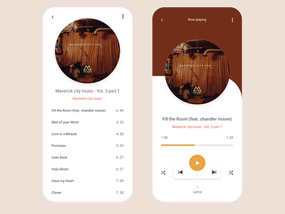 A music player 100daychallenge 100daysofui app dailyui design figma figmaafrica music app music player ui ux