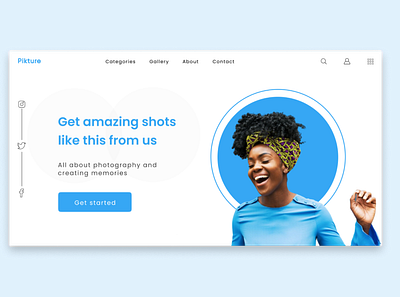 a design for a photography brand 100daychallenge 100daysofui design figma figmaafrica figmaboy ui ux web web design website design