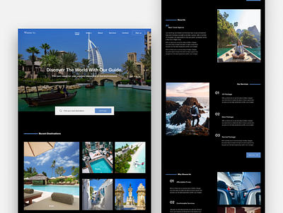 home page for a travel agency design figma figmaafrica figmaboy homepage landingpage travel agency ui ux web web design webdesign