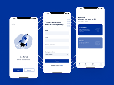 work in progress for a fintech app