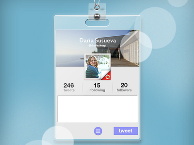 Badge Twitter app interface light prototype twitter uiux