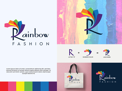 R letter fashion brand logo design