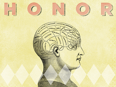 Honor 3d antique illustration type typography