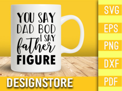 you say dad bod i say father figure animation app branding design flat icon illustration logo minimal typography vector