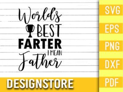 world's best farter i mean father animation branding design graphic design icon illustration logo minimal typography vector