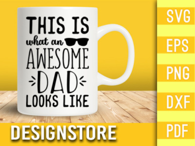 This is what an awesome Dad looks like animation app branding design icon illustration logo minimal typography vector