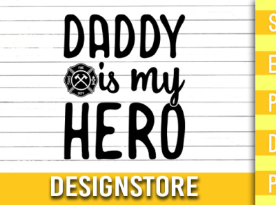 Daddy Is My Hero animation branding design graphic design icon illustration logo minimal typography vector