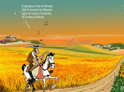 Girasoles en Espera andalucía design illustration ilustración digital pueblos blancos ruta del toro sierra de cádiz