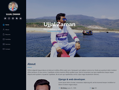 ujjal portfolio website django app bootstrap django wordpress