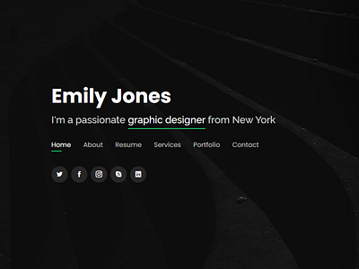 personal one page website