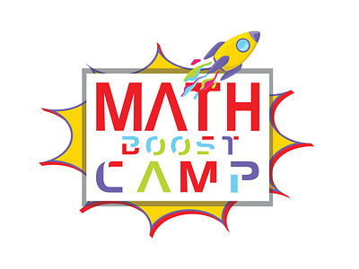 Math Boost Camp branding design flat graphic illustrator logo minimal type typography vector