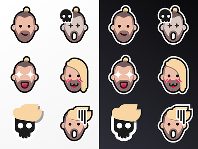 Some Emotes branding design emotes emotestwitch faces illustration twitch vector