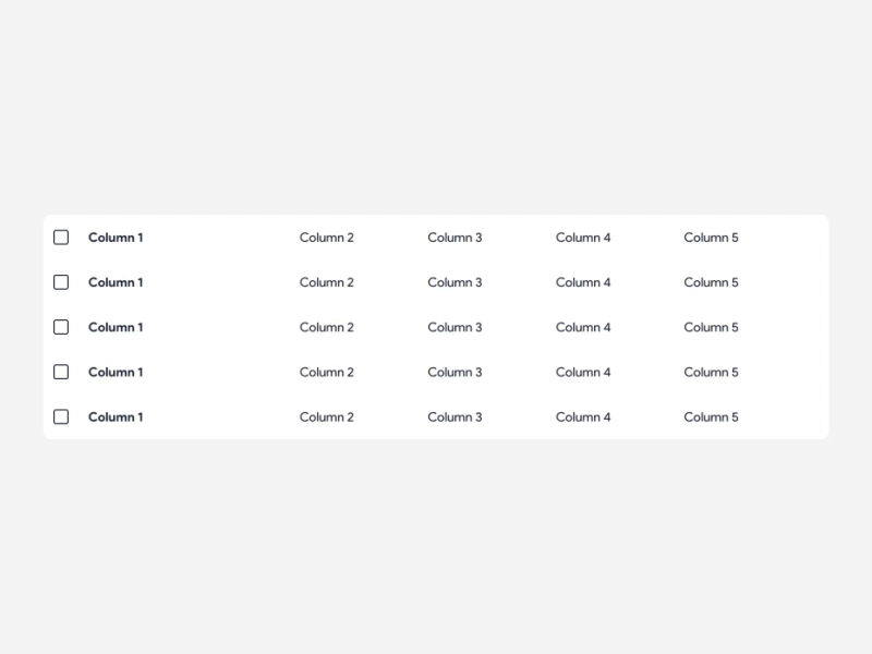 Boring UI - Table by Anatole Ayadi on Dribbble