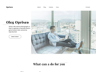 Oprisco photography design ui ux web