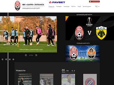 FC Zorya Lugansk design ui ux web