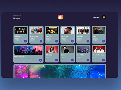 Music player design design ui ux web