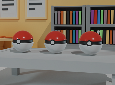 Choose One. Become Pokemon Master blender blender 3d blender3d isometric art