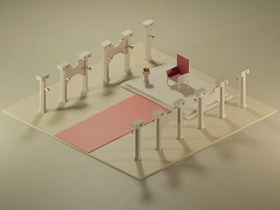 Throne Room blender blender3d isometric design