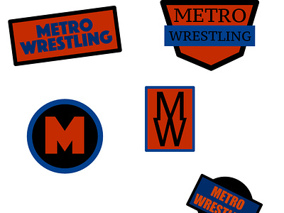 Metro Wrestling Logos brand brand identity branding branding concept branding design logo logo design logo mark logodesign logotype
