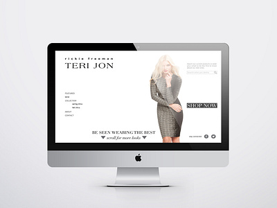 Teri Jon Website Design editorial design photo editing photoshop typography ui website design