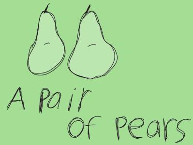 a pari of pears card card design design drawing illustraion illustrator
