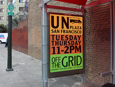 OFF THE GRID advertising design graphic design poster poster art promotional design typography