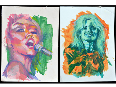 Untitled. acrylic art debbie harry miley cyrus painting