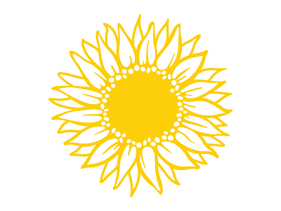 Sunflower illustration kansas sunflower yellow
