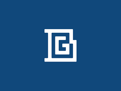 BG b g letter logo monogram square