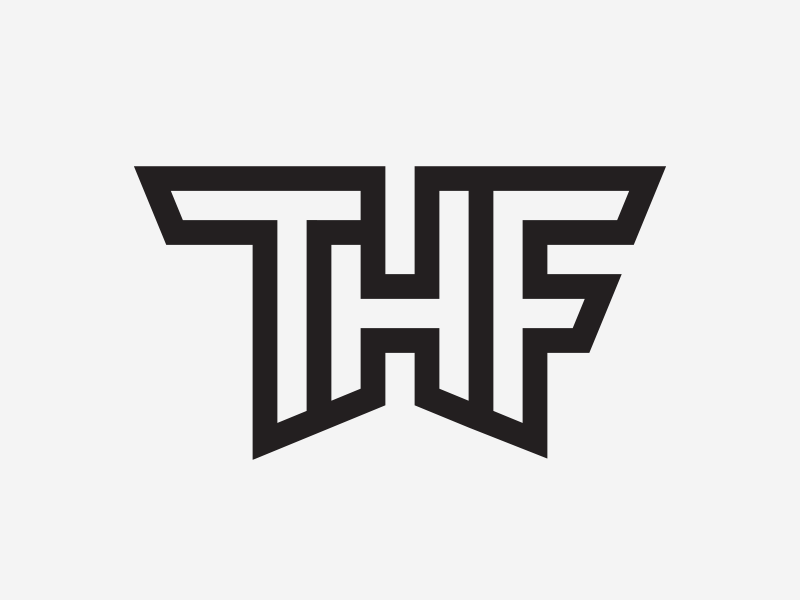 THF logo monogram typography