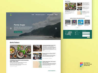 Re-Design Landing Page Prov. Banten (Explore) dailyui design minimal screen ui