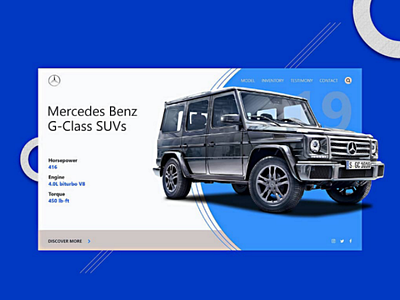 BENZ G-Class SUVs Landing Page (Hero Section)