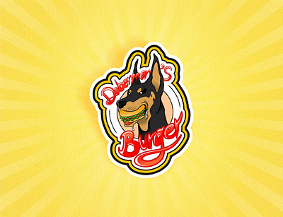 Doberman‘s Burger Logo adobe illustrator adobe photoshop artist artwork brand identity branding design digitalart illustration vector