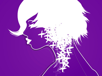 Lady in Purple adobe illustrator adobe photoshop artist artwork digitalart drawing illustration lips purple vector