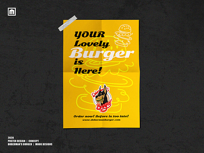 Doberman's Burger - Concept 2020 - Poster Design adobe illustrator adobe photoshop artwork branding design digitalart graphic design illustration logo vector