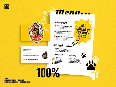 Doberman's Burger - Concept 2020 adobe illustrator adobe photoshop artwork branding design digitalart graphic design illustration logo vector