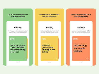 German Language concept App app design mobile ui ux
