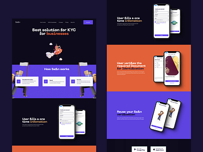 Safin: Best solution for KYC for Businesses app blockchain design fintech graphic design kyc mobile ui user ux