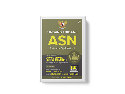 Book Cover Undang-Undang ASN book book cover cover design law typography